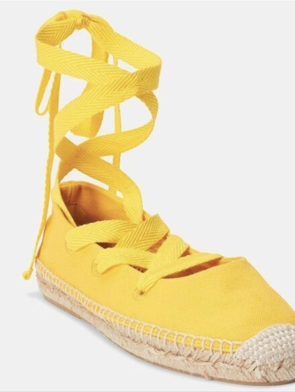 ✨RARE Polo Ralph Lauren Yellow Lace-Up Espadrilles✨